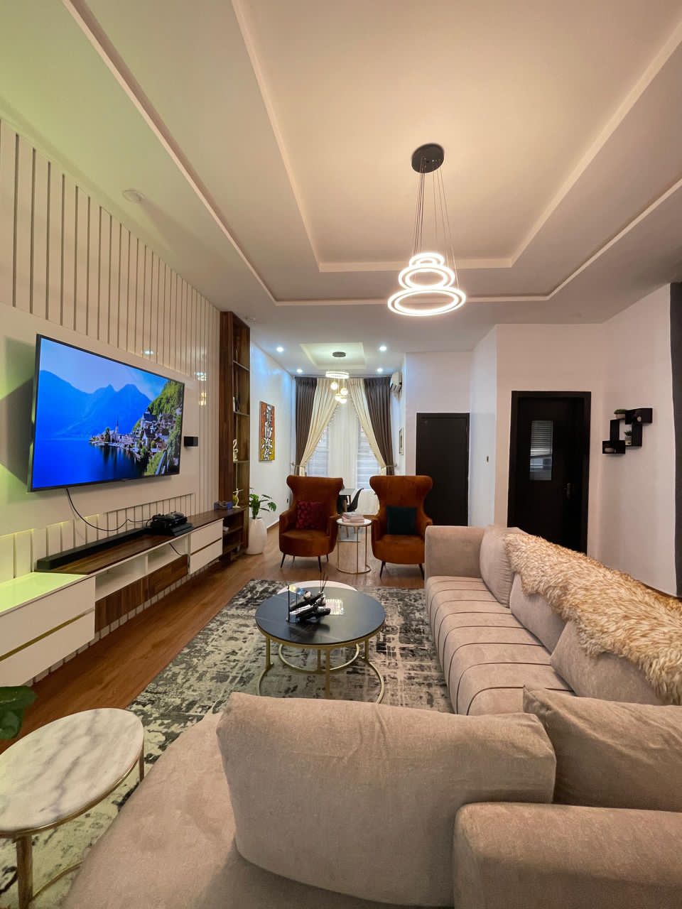 Nins Luxe living room in Lagos